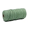 Cotton String Threads, Macrame Cord, Decorative String Threads, for DIY Crafts, Gift Wrapping and Jewelry Making, Dark Sea Green, 3mm, about 109.36 Yards(100m)/Roll
