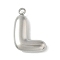 304 Stainless Steel Initial Pendants, Ion Plating(IP), Stainless Steel Color, Letter L, 16~18x6~18x3mm, Hole: 1.8mm