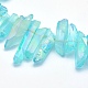 Electroplated Natural Quartz Crystal Beads Strands G-P368-05C-3