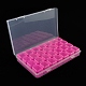 Transparent Plastic 28 Grids Bead Containers CON-PW0001-031B-1