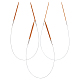 Chgcraft 3 pcs 3 style aiguilles à tricoter circulaires en fil d'acier inoxydable en bambou TOOL-CA0001-08-1