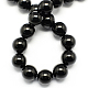 Obsidienne naturelle perles brins G-R173-6mm-02-2