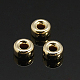 Entretoises en perles remplies d'or jaune KK-G159-4x2mm-1-1
