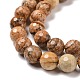 Chapelets de perles en jaspe avec images naturelles G-E571-28B-3