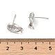 Rhodium Plated 925 Sterling Silver Stud Earring Findings STER-P056-01P-3