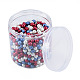 Cuentas de perlas de vidrio de 3 color GLAA-T024-10-3