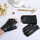 Halbfingerhandschuhe aus PU-Leder&nbsp;AJEW-CL0003-32-3
