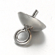 304 ciondolo a forma di spilla con perle a forma di tazza in acciaio inossidabile STAS-F094-03B-P-3