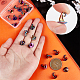 Beebeecraft 30Pcs/Box Wizard Hat Charms Rainbow 3D Magic Hat Charms Pendants Halloween Christmas Theme Jewelry Making Findings for DIY Earrings Bracelets Necklace FIND-BBC0001-30-3