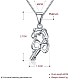 Brass Micro Pave Cubic Zirconia Pendant Necklaces NJEW-BB29791-6
