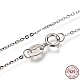 Ожерелья-цепочки из серебра 925 пробы с родиевым покрытием NJEW-N0048-46-18-1