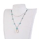 Natural & Synthetic Mixed Gemstone Necklaces NJEW-JN02288-M-4
