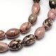 Natural Rhodonite Oval Beads Strands G-F236-02C-2