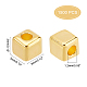 Dicosmetic 1500 шт. ccb пластиковые бусины-разделители 3 мм куб маленькие квадратные бусины золотые большие отверстия свободные бусины набор ювелирных бусин для изготовления ожерелья CCB-DC0001-02-2