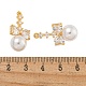 Латунные микро проложить кубического циркония подвески KK-U036-13G-3