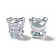 UV Plating Rainbow Iridescent Acrylic Beads X-PACR-M002-01-5