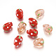 Craftdady 100pcs 2 couleurs à la main au chalumeau 3d perles de fraise LAMP-CD0001-14-2