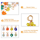 Dicosmetic 80pcs breloques de fleurs en perles de verre de 8 couleurs FIND-DC0003-64-6