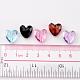 Mixed Color Heart Transparent Acrylic Faceted Beads X-PL700Y-4