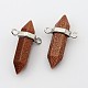 Synthetic Goldstone Bullet Pointed Pendants G-F176-09-1