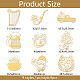 Никелевые декоративные наклейки DIY-WH0450-109-2