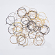 SUPERFINDINGS 400Pcs 8 Colors Iron Hoop Earrings IFIN-FH0001-72A-3