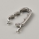 Латунные застежки с прозрачным фианитом и микро-паве FIND-WH0139-238P-2