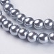 Chapelets de perles en verre nacré HY-6D-B18-2