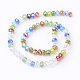 Chapelets de perles en verre électroplaqué EGLA-J047-8x6mm-46-2
