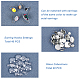 Unicraftale 40 pièces 5 styles plat rond 304 supports de crochets de boucle d'oreille en acier inoxydable STAS-UN0026-16-5
