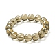 Bracelets extensibles en perles de verre rondes pour femmes adolescentes BJEW-A117-E-06-2