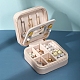 PU Leather Zipper Jewelry Box CON-PW0001-179C-4