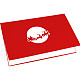 グリーティングカード  3dポップアップクリスマスのトナカイ/クワガタと送料  ペーパークラフト  クリスマスギフトカード  レッド  20x13cm DIY-N0001-146R-5