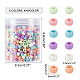 CHGCRAFT 240g 6 Colors Acrylic Large Hole Beads Candy Color Flat Round/Disc SACR-CA0001-09-2