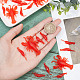 Chgcraft 80 pz modelli di aragosta in gomma decorazioni di gamberi finti mini aragoste finte realistiche artificiali per oggetti di scena fotografici decorazione del tavolo della cucina di casa ornamento dell'armadio AJEW-CA0002-99-3
