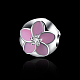 Цветок 925 стерлингового серебра эмали европейские шарики STER-BB15845-A-2