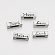 Mixed Rectangle with Word Tibetan Style Alloy Slide Charms TIBEB-X0032-AS-FF-1