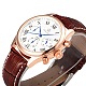 高品質のステンレススチール製の革の腕時計  クオーツ時計  インディアンレッド  250x18~20mm  ウォッチヘッド：39x46x13mm WACH-A002-18-4