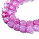 Mèches de perles de verre craquelé peintes au four opaque EGLA-T008-19-4