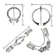 GORGECRAFT 4pcs Viking Brooches Vintage Scarf Cloak Shawl Penannular Brooch for Women Girls Decorative Clothes Costume Accessories JEWB-GF0001-02-2