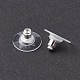 Messing-Bullet-Clutch-Ohrringverschlüsse mit Polster KK-YW0001-68S-2