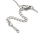 201 Stainless Steel Melting Ring Pendant Necklace with Cable Chains NJEW-Q317-34P-3