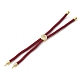 Изготовление браслетов из хлопка KK-F758-03R-G-2