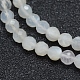 Naturelles perles pierre de lune blanc brins G-E411-07-4mm-3