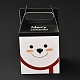 クリスマステーマ紙折りギフトボックス  ハンドル付き  プレゼント用キャンディークッキーラッピング  クマの柄  8.5x8.5x14.5cm CON-G011-01A-5
