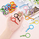 PH PandaHall 36pcs 9 Colors Keychain Rings with Chain Lobster Claw Clasps FIND-AR0004-01-3