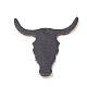 イミテーションレザービッグペンダント  フェイクファー付き  牛の頭  古いレース  52x52x2mm  穴：2mm FIND-N001-14B-3