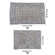 ガラスラインストーン巾着作りアクセサリーセット  グリッド付き  クリスタル  18~25x25~41.5x0.4cm  2個/セット DIY-WH0259-87-2