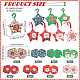 BENECREAT 32 Sets 8 Styles Christmas Theme Star Shaped Foldable Paper Candy Boxes CON-BC0006-97-2