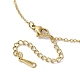 Collier pendentif en émail en alliage d'or léger plaqué en rack NJEW-JN04583-6